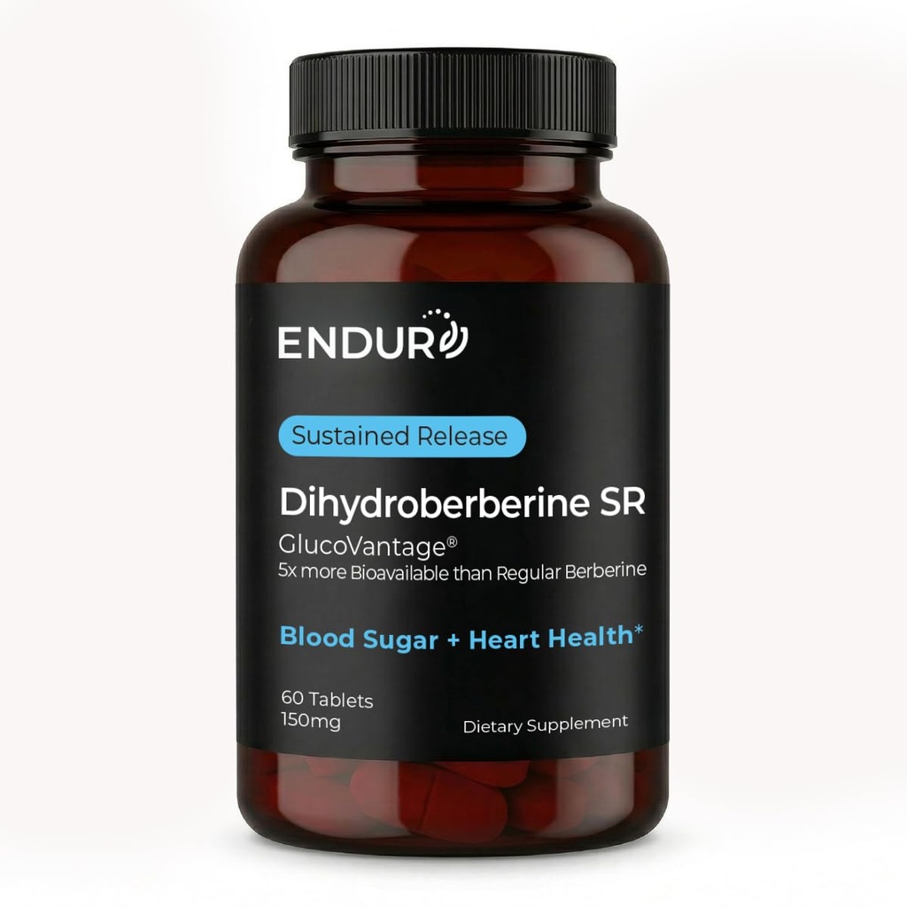 Endur Dihydroberberine SR, 지원 혈액 설탕 건강 & Metabolism, 무게 관리 지원을 위해 중대한, 글루텐 자유로운, 150mg (60의 정제)