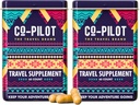 보충 2 팩: 제트 라그 예방 + Ashwagandha, Rhodiola, 면역 지원, 에너지, 소화 건강을위한 D3 + | 비행기 여행 필수 다비타민 | Vegan | 120 조사