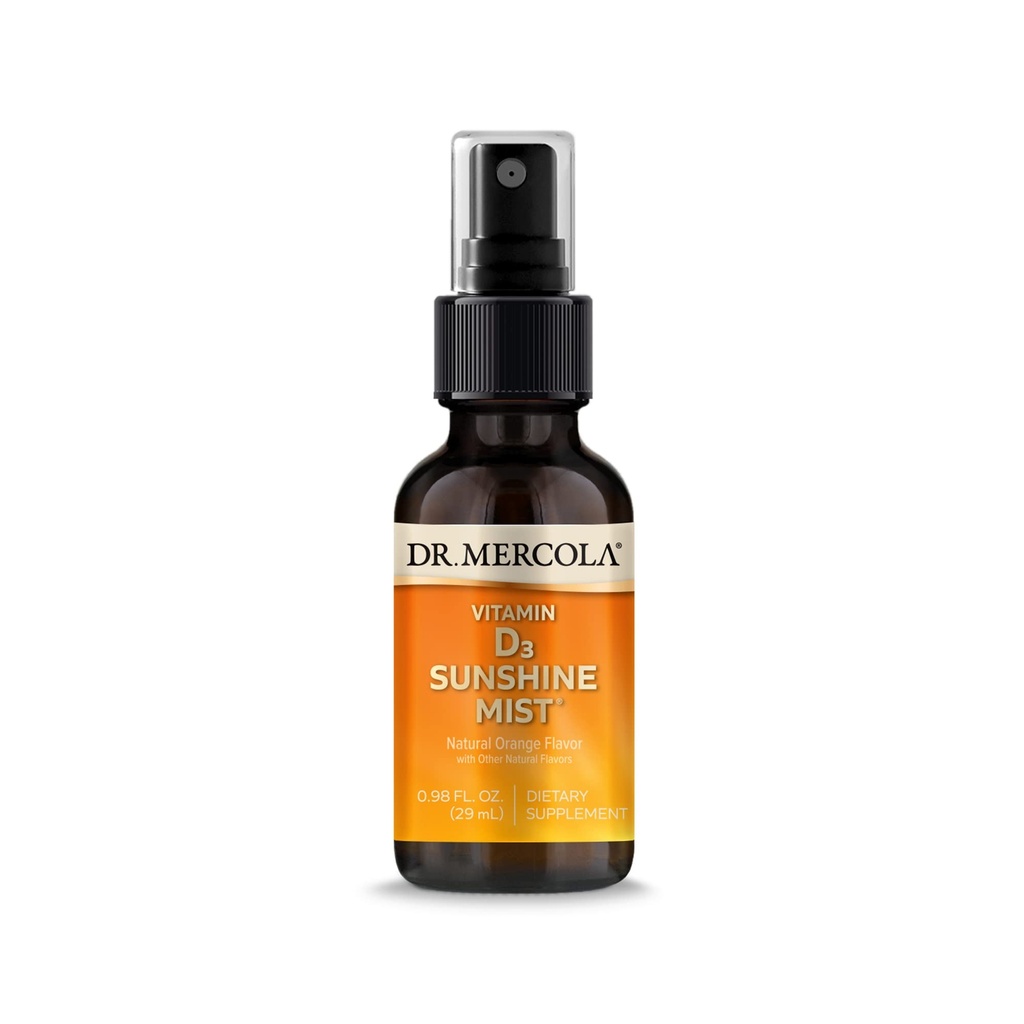 Mercola Vitamin D3 Sunshine Mist 박사 - Immune & Joint Health 지원 - 봉사 당 5000 IU - 비 GMO, 글루텐 프리 & Soy-Free - 0.98 fl oz (38 서빙)