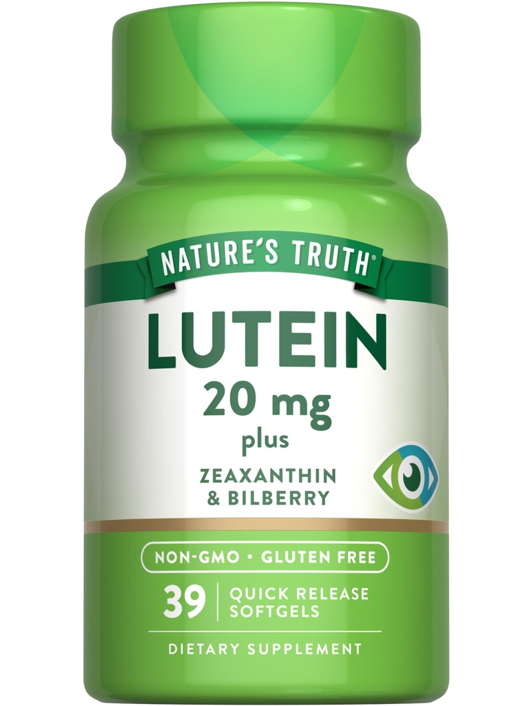 자연의 진실 루틴과 Zeaxanthin | 20 mg | 39 Softgels | Bilberry | Non-GMO & 글루텐 무료 보충