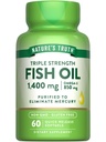 자연의 진실 트리플 힘 물고기 기름 Softgels | 1400 mg | 60 조사 | 활동적인 Omega 3 | Non-GMO & 글루텐 자유로운 보충교재
