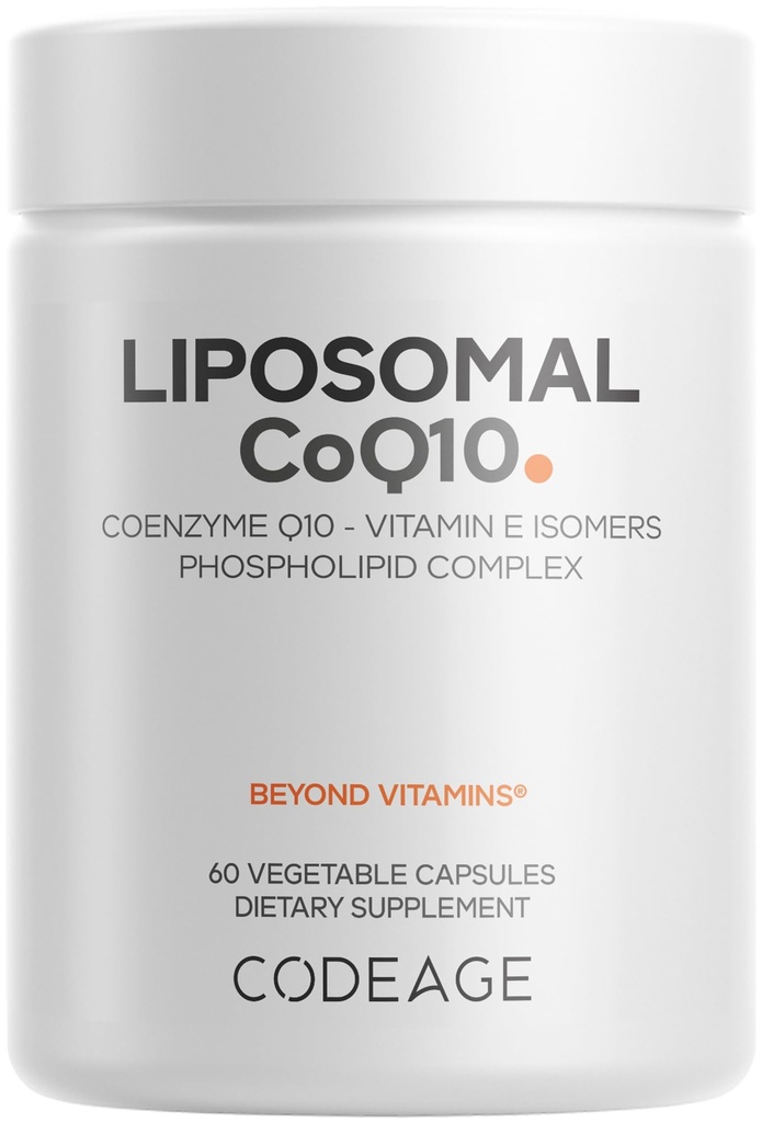 코질 Liposomal CoQ10 보충교재 - 비타민 E Isomer Tocopherols를 가진 125 mg Coenzyme Q10 - 2Month 공급 - 서빙 당 1개의 캡슐 - Liposomal 납품 - Vegan, 비 GMO, 글루텐 자유로운 - 60의 캡슐