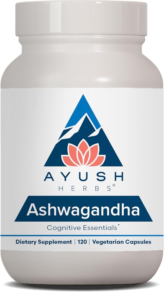 Ayush 허브 Ashwagandha 캡슐 - 남성 및 여성을위한 Ashwagandha, Ashwagandha 보충제, 스트레스를위한 순수한 Ashwagandha 뿌리 분말, 알약 당 500mg - 120 채식 모자 (1 개)