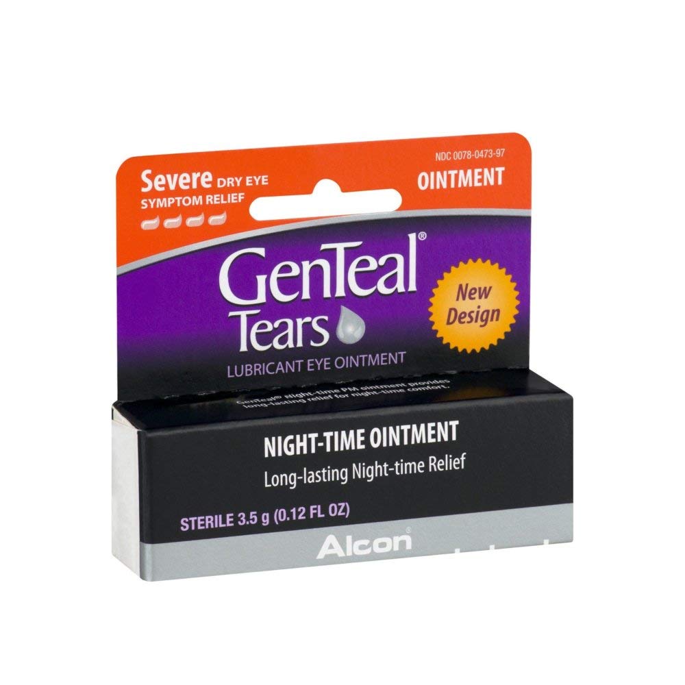 Genteal Pm 건조한 눈 기복 Severe 밤 시간 연고 .12 fl oz (4 팩)