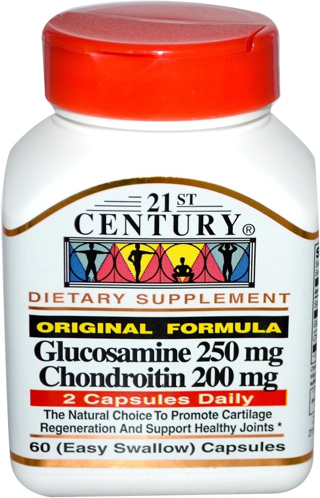 21 세기 Glucosamine Chondoitrin 본래 공식 60의 캡슐