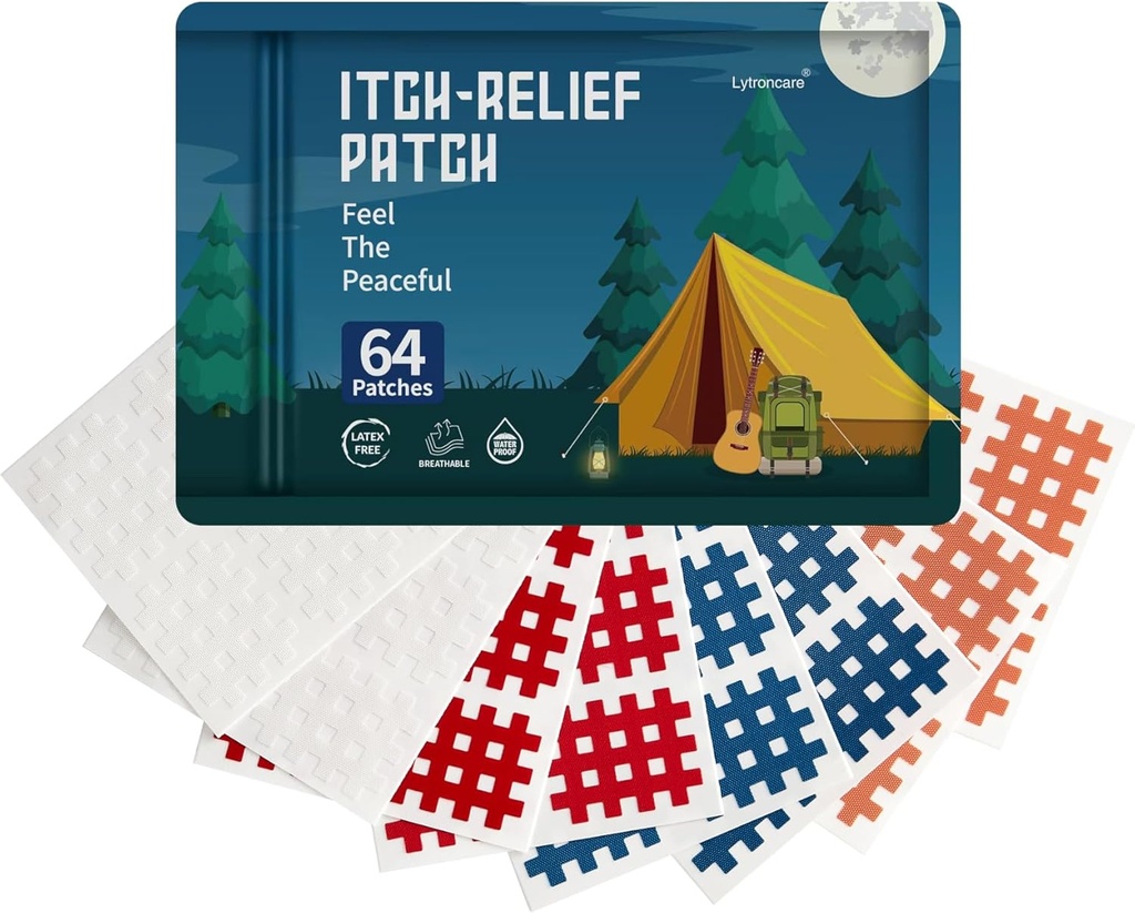 Bug Bite Itch Relief Patch for Kids (64 카운트),아이를 위한 여행 필수품,자연 성분