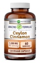 Amazing Formulas Ceylon Cinnamon 1200 Mg | 채식 캡슐 | 비 GMO | 글루텐 프리 | 미국 (1 팩 | 120 개)