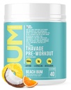 RAW Pre 운동 분말, Thavage (Beach Bum) - 남자 & 여자를위한 Chris Bumstead 스포츠 영양 보충 - Cbum Pre Workout for Working Out, Hydration, Mental Focus & Energy - 40 서빙