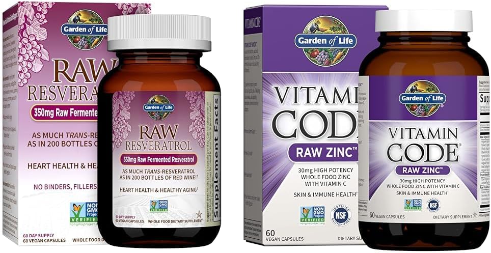 생활 심장 Resveratrol 보충교재 & 아연의 정원은 30mg 높은 힘 익지않는 아연과 비타민 C Multimineral 보충교재를 보충합니다