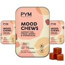 PYM Berry Mood Chews는 스트레스, 와이너리 및 Overwhelm, 60 카운트 지원 | 130mg GABA, 90mg L-Theanine | Vegan, Non-GMO, Gluten-Free, 추가 설탕 | All-Natural Mood Balance Supplement Made in USA