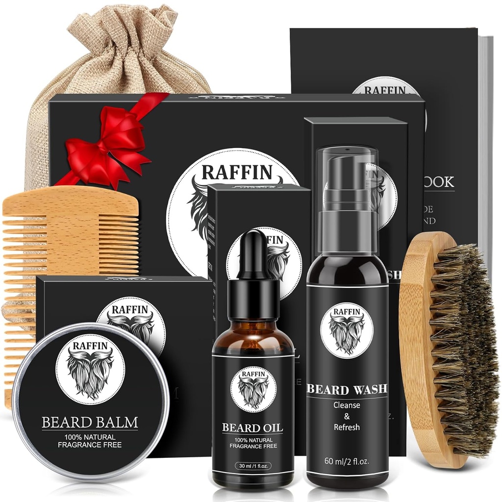 Mens Gifts - 남자의 셀프 케어를위한 Beard Kit, Outfits Men's Grooming Routine, 기념일 | 생일 | 남자를 위한 크리스마스 선물 남편 Boyfriend 아빠 아들 친구 형제, Mens Stocking Stuffers