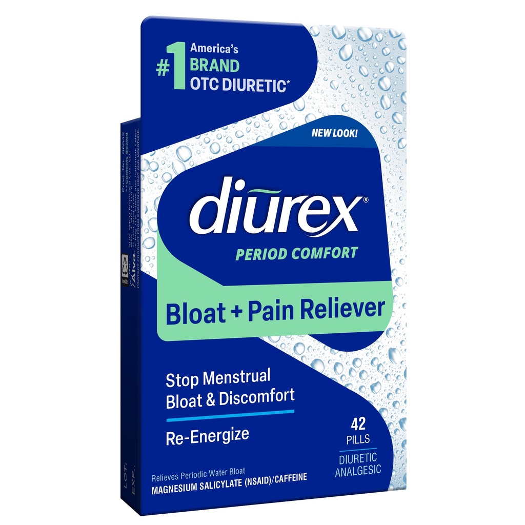 Diurex 물 알약 + 통증 완화 - 물 부유물, 크림, 및 피로 완화 - 42 조사