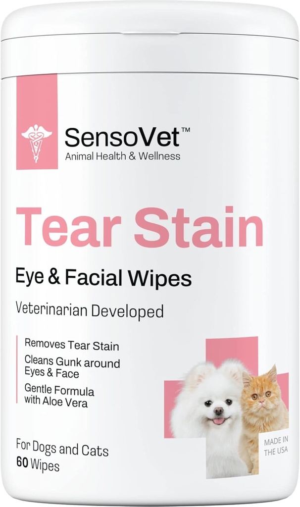 눈물 얼룩 제거제 눈 Wipes 개 & 고양이, 깨끗한 눈 Boogers 및 덩크 방전, Aloe Vera와 얼굴 클렌징 (프랑스 무료)