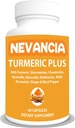 Turmeric Plus - Turmeric, Glucosamine, Chondroitin, Boswellia, Methionine, MSM 및 더 많은 - 10 가지 성분 지원 관절, 뼈, 피부, 소화, 심장 및 면역 건강 - 60 캡슐