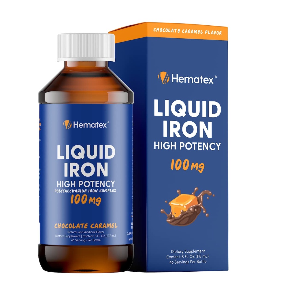 Hematex - 100mg 다당류 Iron Complex Iron Supplements for Anemia and Iron Deficiency