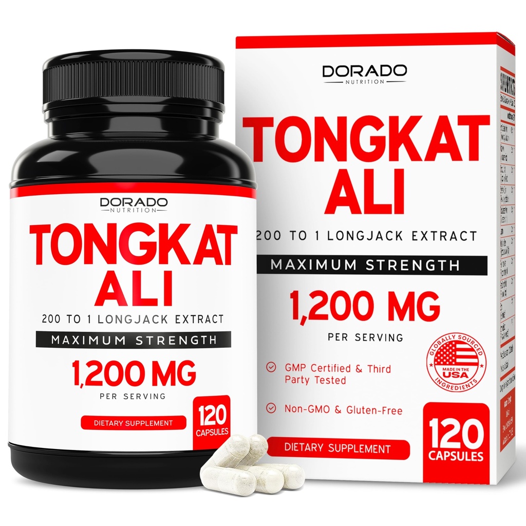 Tongkat Ali 남자 1200mg (200에서 1 추출) - 120 캡슐 - Longjack Supplement - 프리미엄 Tonkat-Ali 보충 - 지원 강도, 드라이브, 운동 성능 및 근육 질량 - 글루텐 무료 및 비 GMO