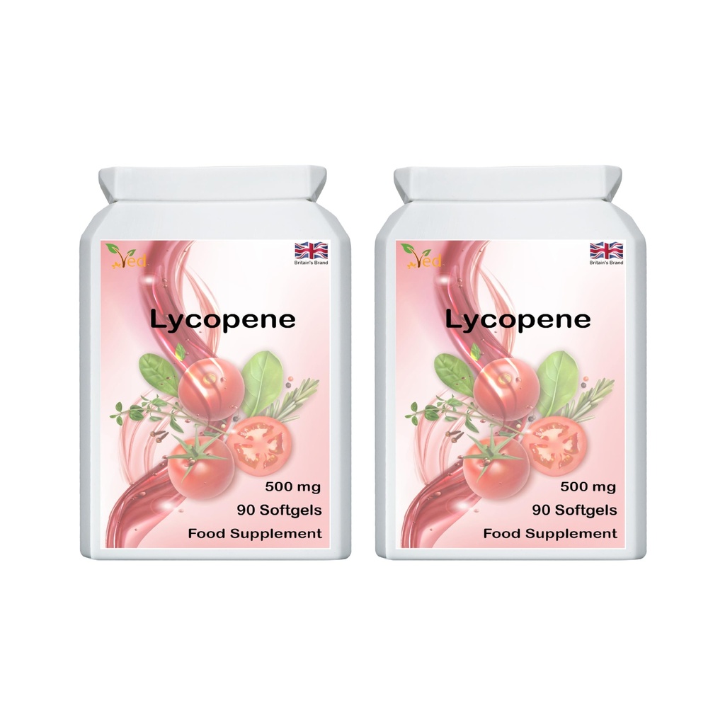 Ved Lycopene 500 mg | 90 softgel, 6개월 공급