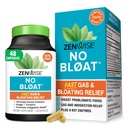 Zenwise Health No Bloat Digestive Enzymes for Gut Health, Gas & Bloating Relief - Probiotics, Ginger, Turmeric Dandelion & Lactase - 남성 및 여성 - 48 카운트