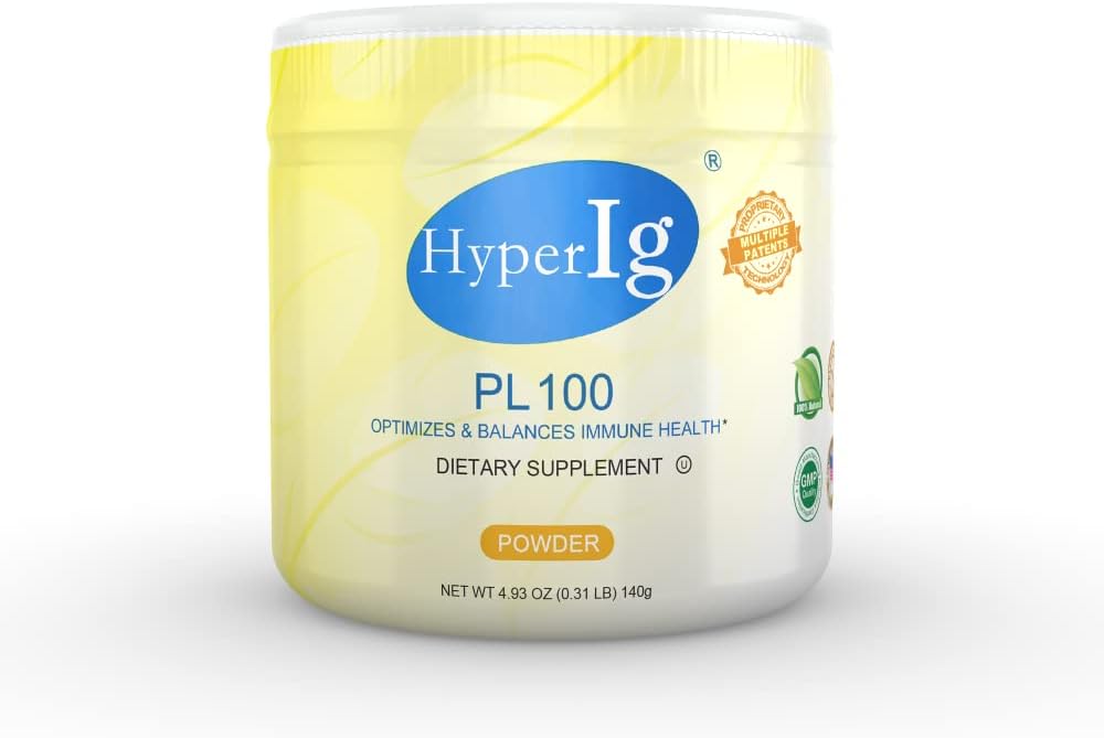 PL-100 계란 단백질 분말, Hyperimmune 계란 보충, 140g - 면역 지원, 소화 웰니스, 에너지 및 근육 힘, 글루텐 자유로운