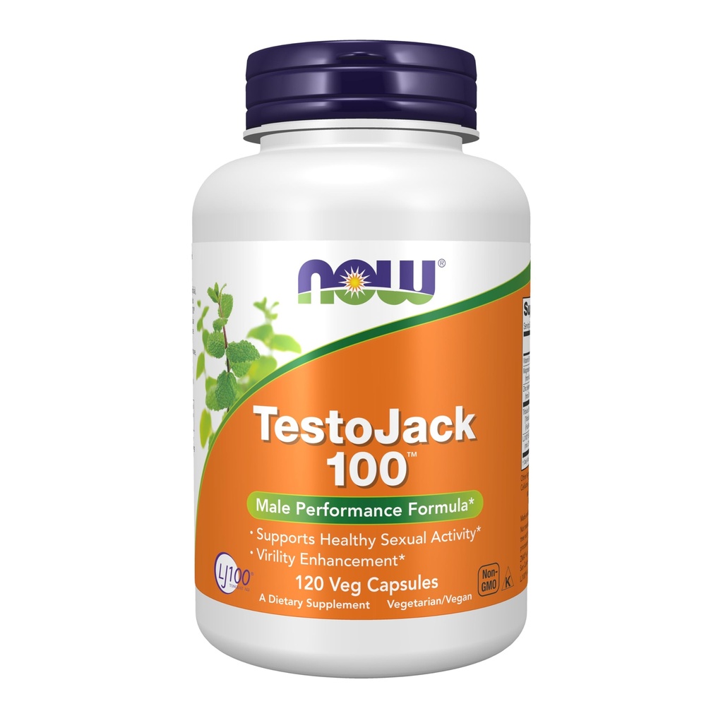NOW Foods, TestoJackTM 100 with LJ100®, Tongkat Ali (Eurycoma Longifolia), Tribulus 및 ZMA®, 120 Veg 캡슐