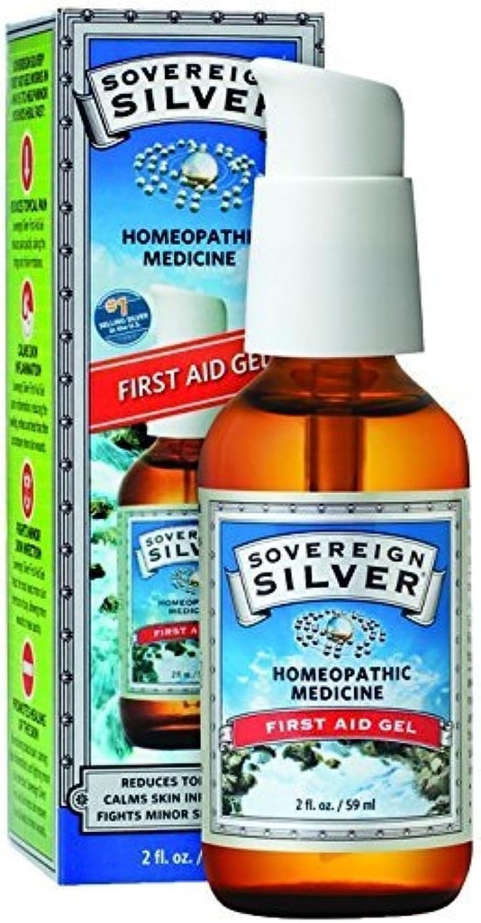 Sovereign Silver First Aid Gel - Homeopathic Medicine, 2oz (59mL) - 생명의 작은 Mishaps (패키지 2)에 대한 준비