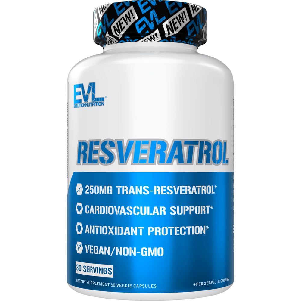 Evlution 노화 방지 Trans Resveratrol 보충교재 영양 Immune와 심장 건강을 위한 250mg Trans-Resveratrol에서 250mg trans-Resveratrol를 가진 최고 산화 방지제 보충교재