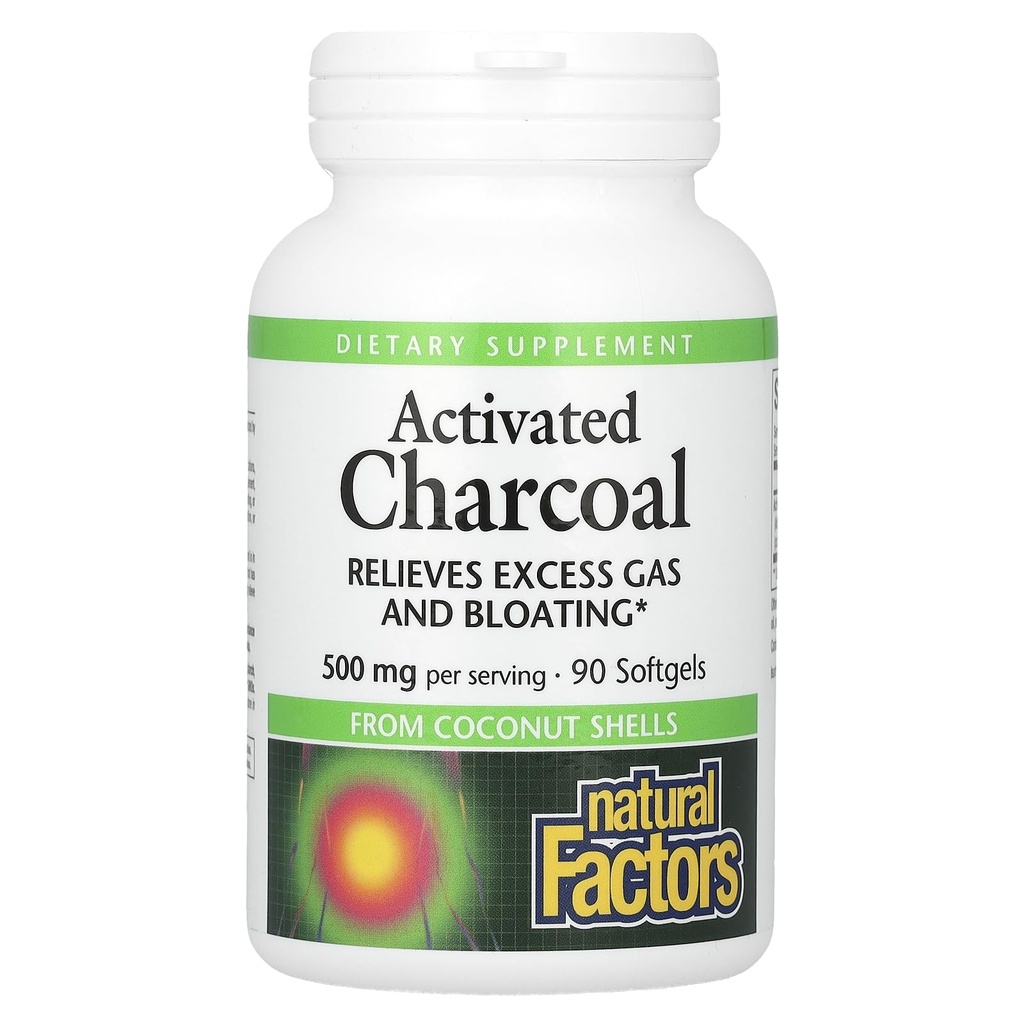 자연적인 요인은 Charcoal 90 Softgel를 활성화했습니다