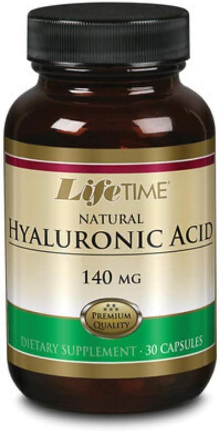 LIFETIME Hyaluronic 산, 캡슐 (Btl 유리) 140mg | 30ct