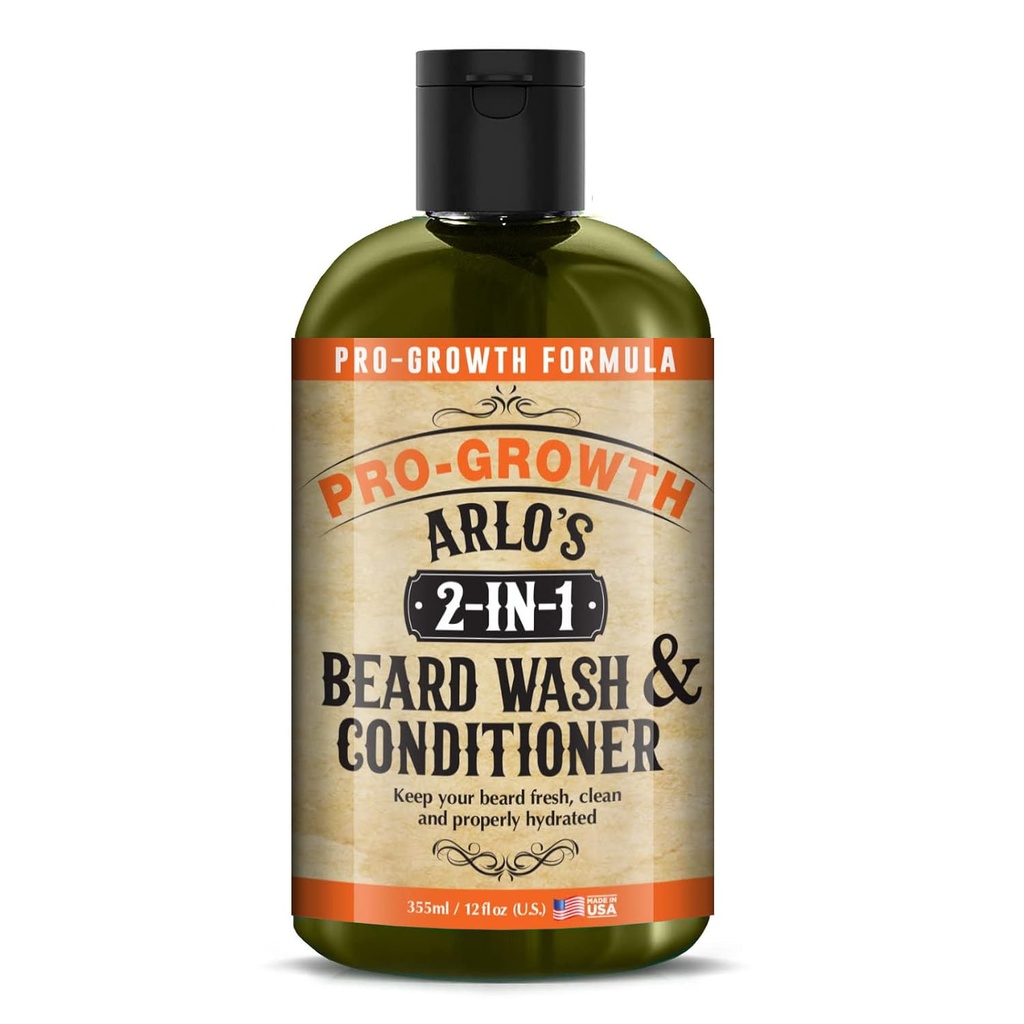 Arlo의 2-in-1 Beard Wash 및 컨디셔너 12 oz. - Pro 성장 공식