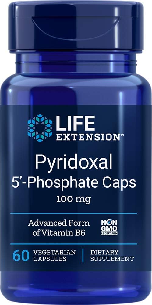 수명 연장 Pyridoxal 5-Phosphate 100 Mg 채식 캡슐, 60-Count (120)
