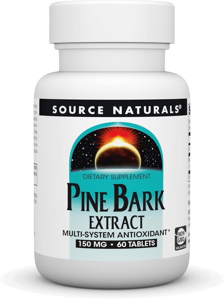 Source Naturals - 소나무 껍질 추출물 150mg - 60 정제 - 멀티 시스템 산화 방지제 *