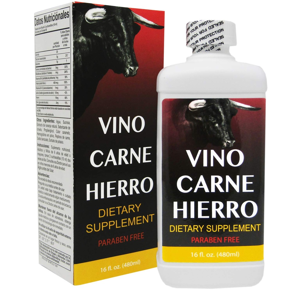 Vino Carne Hierro 16 온스 파라벤 무료