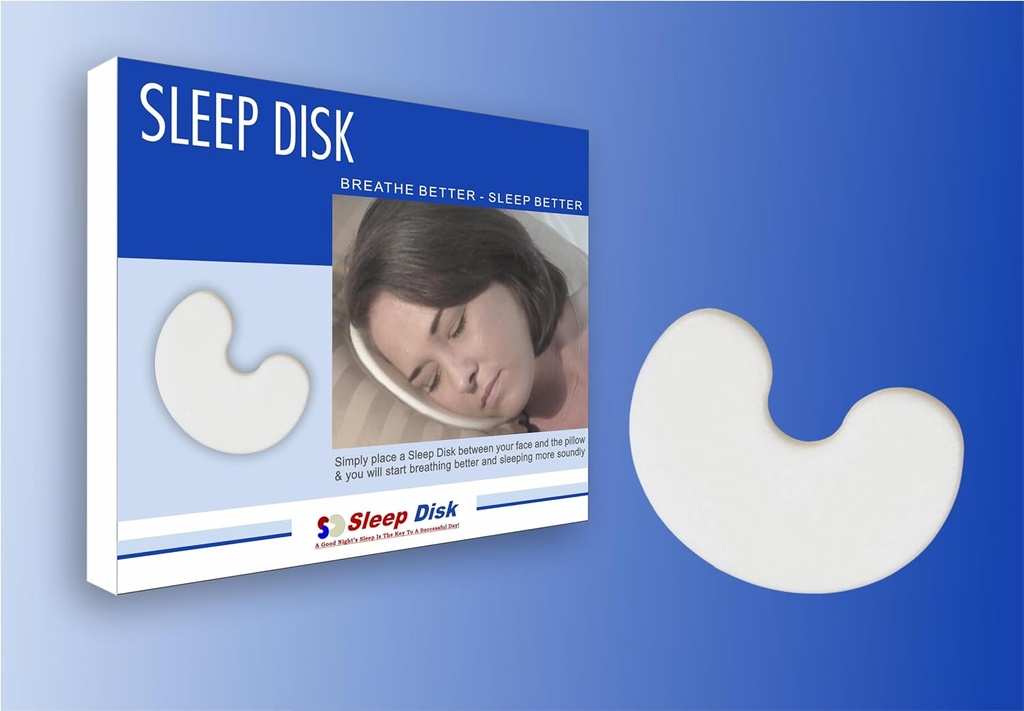 Sleep Disk by Dr. 주최자 – 호흡 에세이어 & Sleep Better with Ergonomic Foam Disc – Snoring, Boosts Airflow, Protects skin & Eyelashes – 밤의 알레르기 및 편안함에 대 한