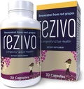 Reziva Resveratrol 보충 - 매우 높은 효능 및 의사 공식화 - Transresveratrol 보충 교재 - 레스버라트롤로 포도당 - 장수, 눈 건강 및 전반적인 웰빙 - 30 Veg 캡슐