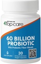 Probiotics 60 Billion CFU - 10 Strains + Organic Prebiotics - Immune, Digestive & Gut Health - Occasional Constipation, Diarrhea, Gas & Bloating 지원 - 여성 및 남성 (30 조사)