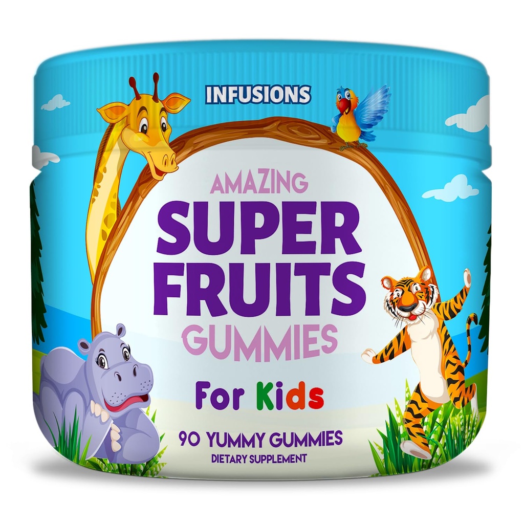 주입 아이를 위한 최고 과일 Gummies 90 조사 산화 방지제 혼합 연약한과 Delicious Vegan 친절한 글루텐 자유로운 비 GMO
