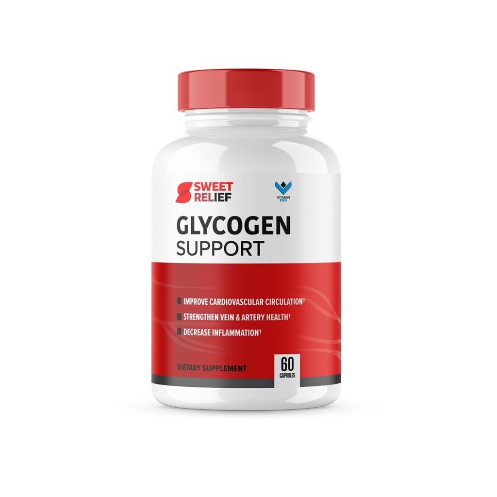 Sweet Relief Glycogen Support - SweetRelief Blood Vessel Cleaner, 달콤한 구호 캡슐, 고급 공식 글리오 Optimizer, 달콤한 구호 리뷰 (60 캡슐) 1 개월 공급