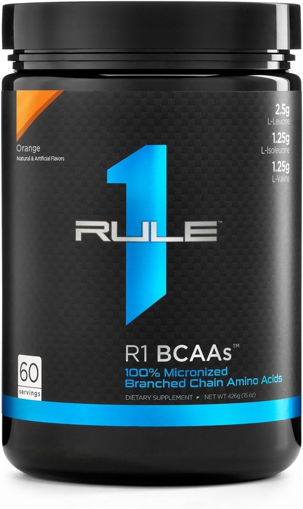 R1 Bcaa 60 봉사 오렌지, 444 그램