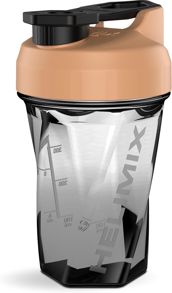 HELIMIX 1.5 Vortex Blender Shaker Bottle Holds Upto 20oz | Blending Ball or Whisk | USA Made | 휴대용 사전 운동 호리한 단백질 음료 쉐이커 컵 | Mixes 칵테일 스무디 쉐이크 | Top Rack Safe