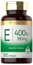 Carlyle Vitamin E Softgel 캡슐 400 IU | 180mg | 300 개 | 비 GMO 및 글루텐 프리 포뮬러