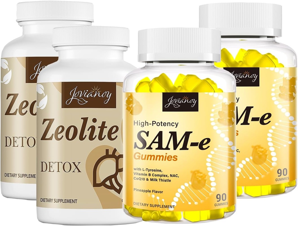 Zeolite Detox 캡슐 (2 팩) + SAM-e Gummies (2 팩)