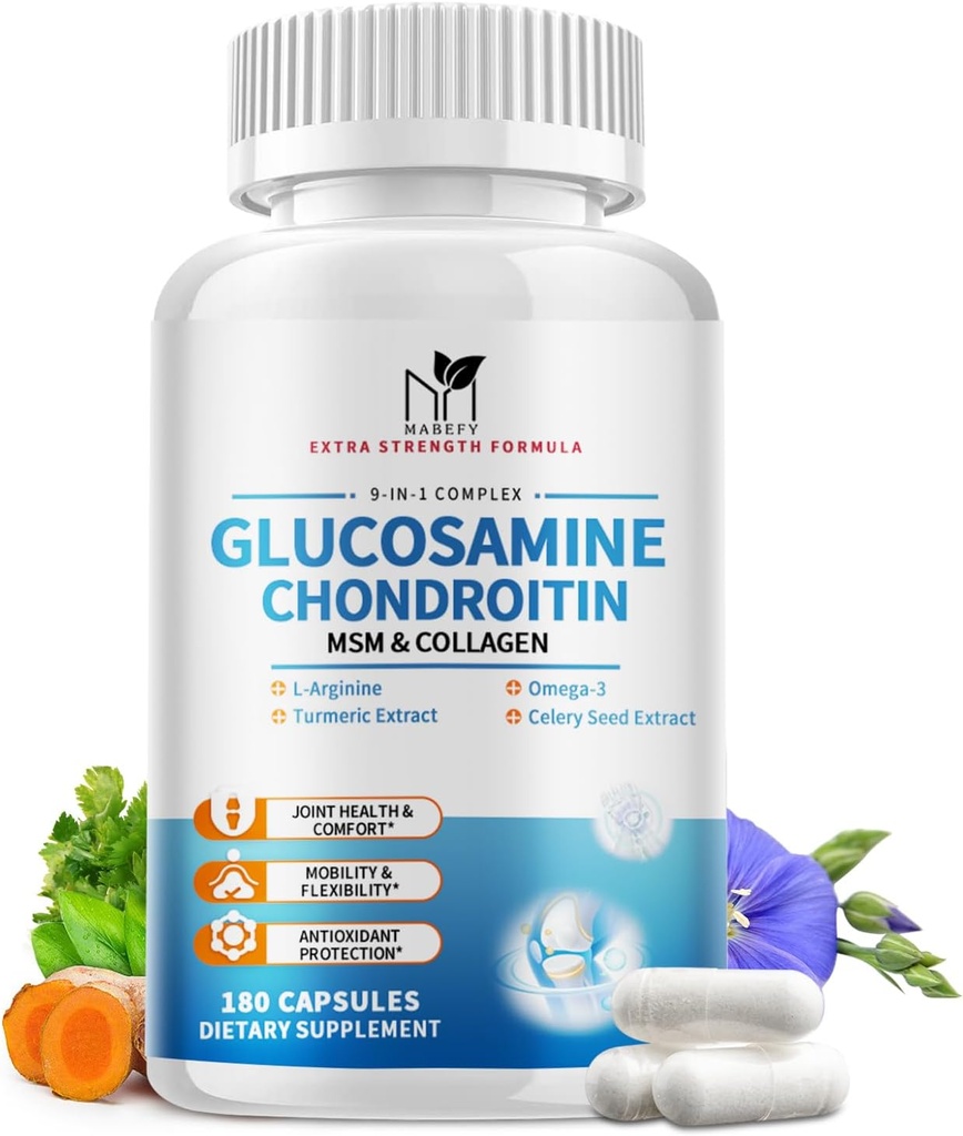 Glucosamine Chondroitin MSM 캡슐, 교원질을 가진 글루코사민 1500mg, 남자, 180의 캡슐을 위한 합동 보충교재
