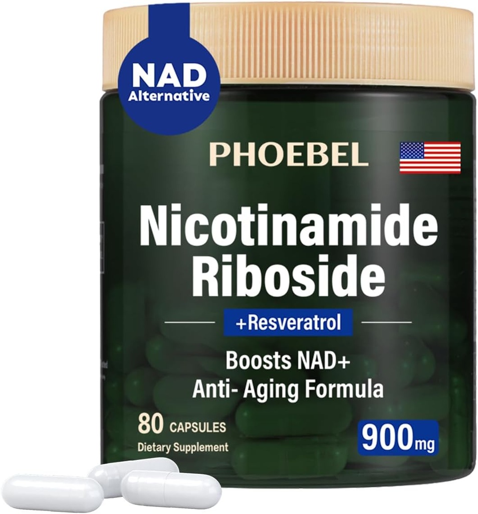 새로운 보충교재 Nicotinamide Riboside Resveratrol-900mg의 남자와 여자를 위한 보충교재 (80의 캡슐)