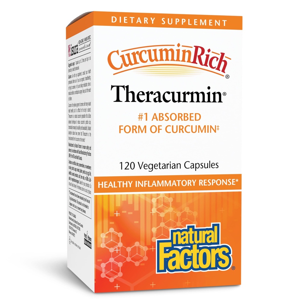 자연적인 요인, CurcuminRich Theracurmin, 30 mg, 우량한 흡수를 위해 공식화해, 120의 조사 (1의 포장)
