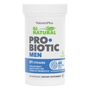 Nature Plus GI Natural Probiotic Men - 30 캡슐 - 소화 및 전립선 건강, 면역력 - Saw Palmetto - 글루텐 무료 - 30 서빙