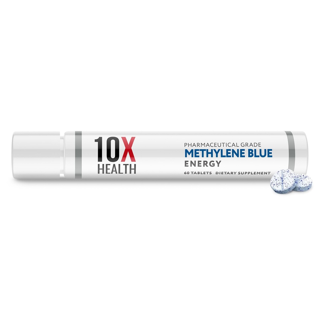 Black Pepper Extract 10X 건강 Methylene Blue Supplement - 60 정제 Methylene Blue Pharmaceutical Grade Tablets - 에너지, 초점 및 함침 지원 - Vegan, Non-GMO