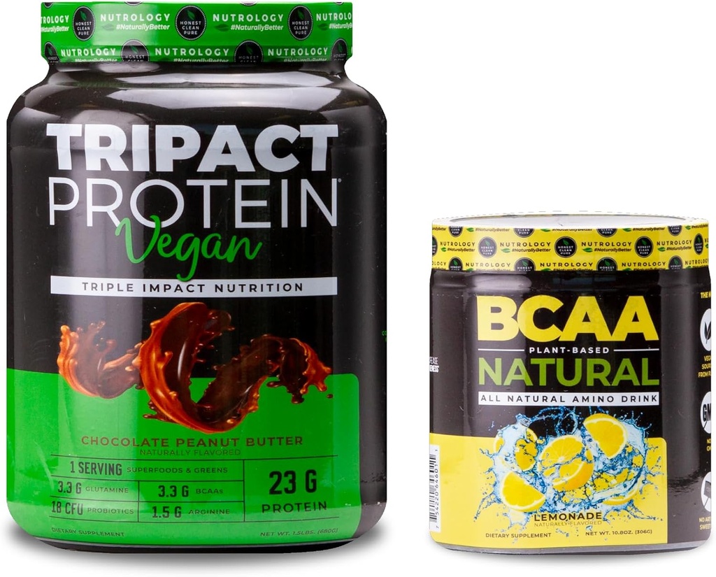 Vegan Protein Shakes, Chocolate Peanut Butter (20 서빙) BCAA Natural, Plant Based BCAA Powder, Lemonade flavor (30 서빙)