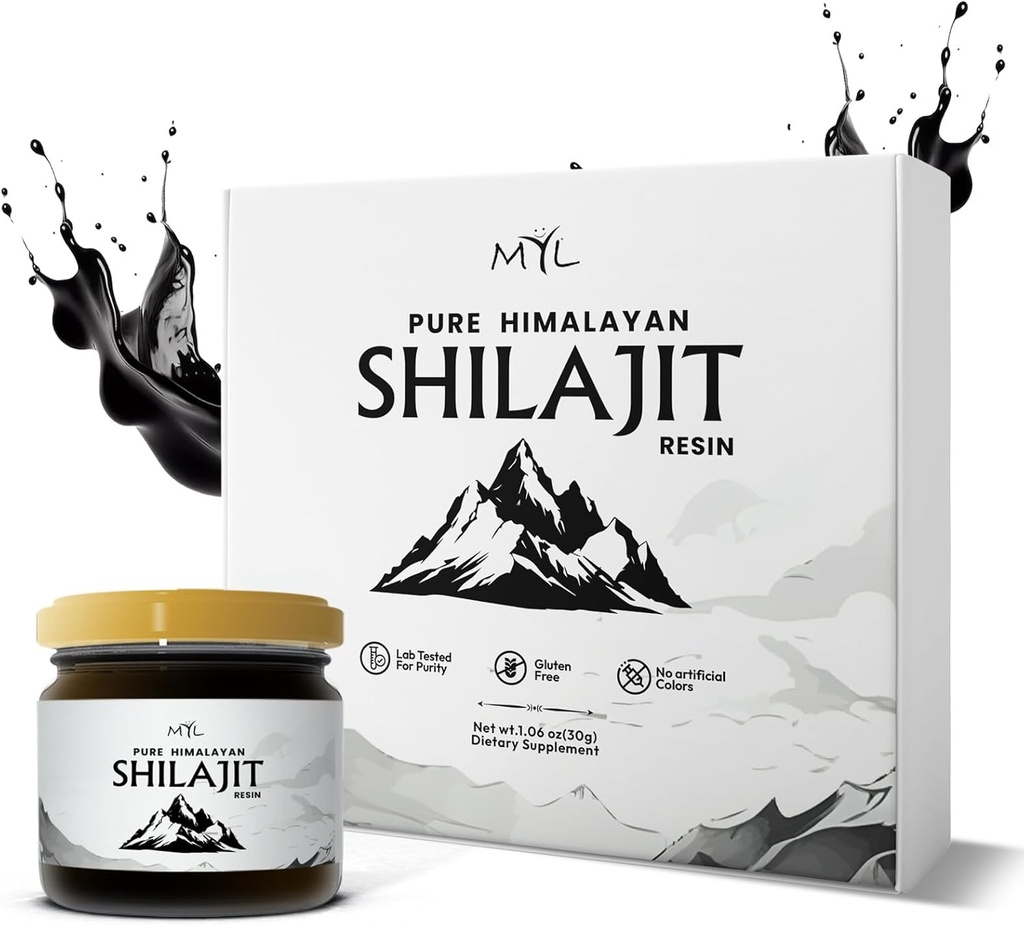 Shilajit 순수한 Himalayan 유기 Shilajit 수지, 남자 & 여자를 위한 금 급료는, 85+ 추적 무기물 & Fulvic 산, 75의 서빙, 2.5 달 공급을 가진 에너지 생산 & 활력을 지원합니다.