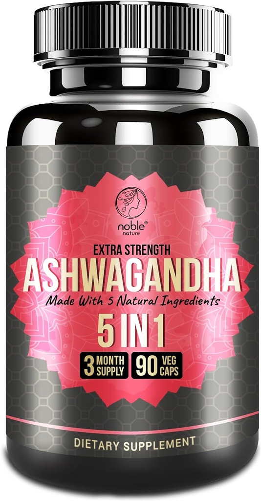 심황, Rhodiola Rosea, Ginger 뿌리, Black Pepper Extract와 Ashwagandha 보충 - 90 Veg 캡슐