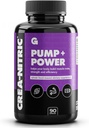 대량 Crea-Nitric, Creatine Nitrate Pre Workout Supplement, Nitric 산화물 지원, 글루텐 무료, 근육 강도, 펌프 및 비 자극 에너지, 남성 및 여성용 보충제, 90 캡슐
